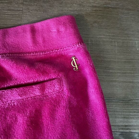 Juicy Couture Women's XS Magenta Pink Velour Jogger & Hoodie Track Suit Y2K - Picture 13 of 15